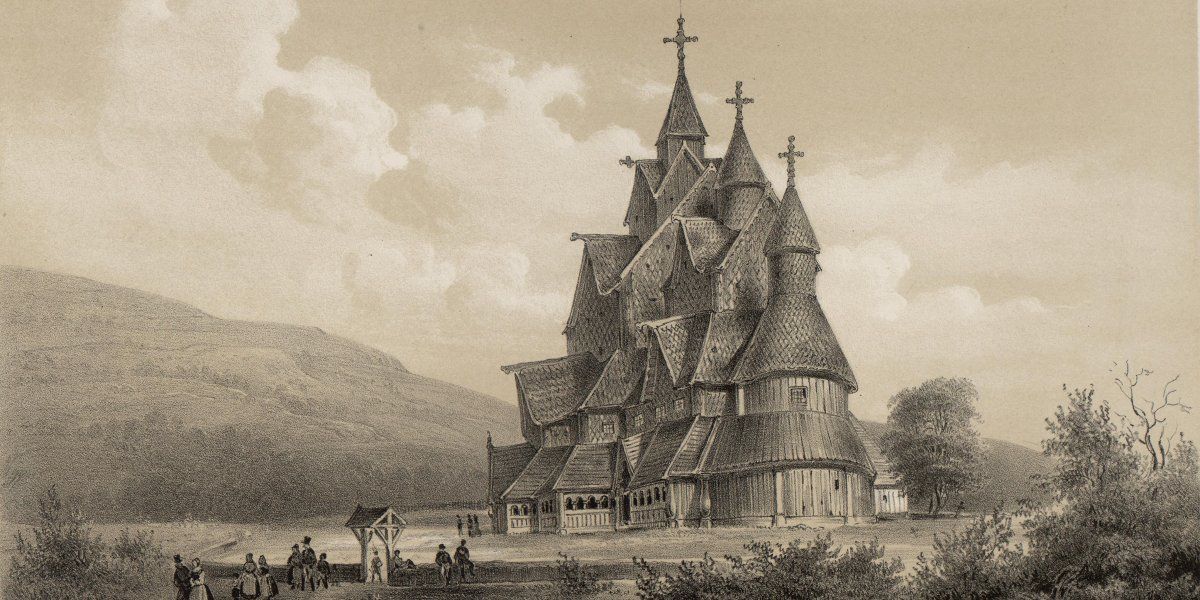 Средневековая Норвегия деревянная храмовая архитектура